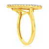 Bella Silver Sterling Silver, D-C Heart CZ Ring - Gold Plated - Gold - Size 7 - 2 of 3