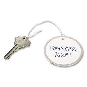 Avery Heavyweight Stock Metal Rim Tags, 2.25" dia, White, 500/Box - 1 of 4