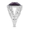 Guili Sterling Silver Deep Purple Cubic Zirconia Ring - 2 of 4