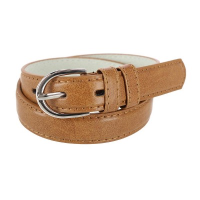 CTM Kid's Leather 1 inch Basic Dress Belt