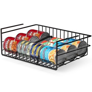 Sorbus Under Cabinet Can Storage Shelf – Pantry Organizer with Divider for Canned Goods - 1 of 4