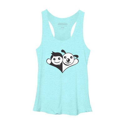 Women's Design By Humans Doggy Friend By graphicganga Racerback Tank Top