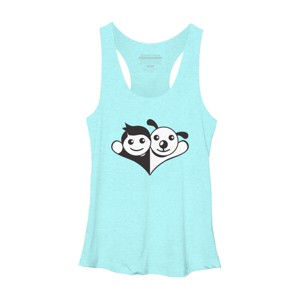 Women's Design By Humans Doggy Friend By graphicganga Racerback Tank Top - 1 of 3
