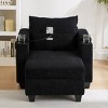 Convertible Chaise Lounge Sofa Chair with USB Ports,Two Cup Holders,Phone Holder,Ample Storage Space-The Pop Home - 3 of 4