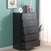 SUGIFT 5 Drawer Dresser, Modern Wood Chest of Drawers for Bedroom, Black - 2 of 4