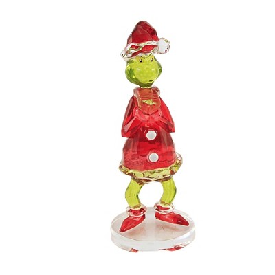 Figurine 4.0" Grinch Acrylic Facet Collection Department 56 Dr. Seuss  -  Decorative Figurines