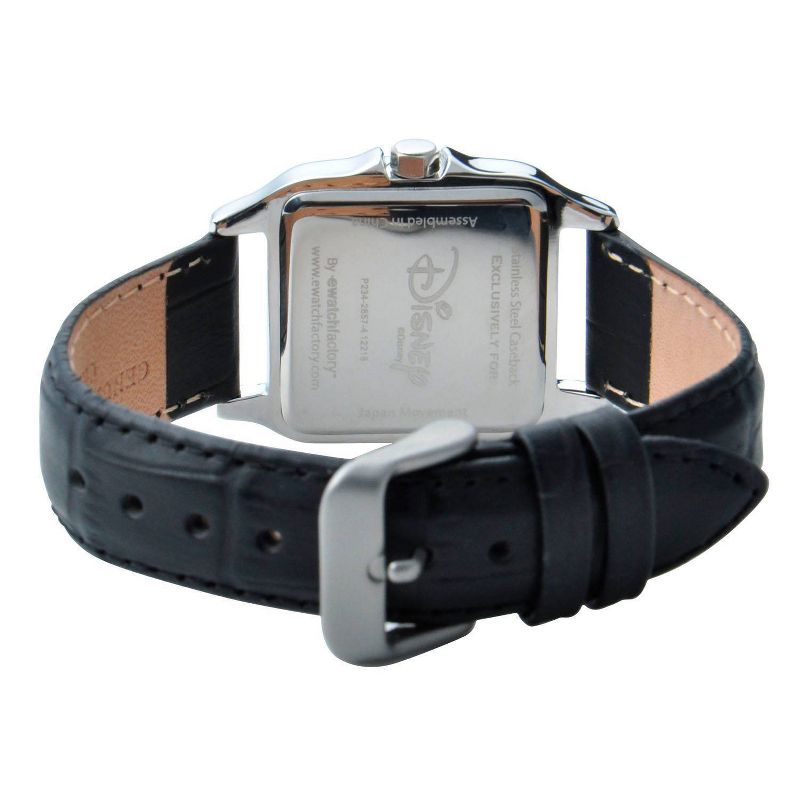Women&#39;s Disney Mickey Mouse Perfect Square Watch - Black, 3 of 6