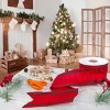 3" Dupioni Double-Sided Ribbon Red & Green - National Tree Company - 2 of 4