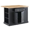 Nantucket Solid Wood Top Kitchen Island Black Home Styles Target
