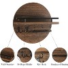 LunaLulinlk Key Holder for Wall Decorative with Shelf and Hooks, Wood Round Wall Mount with Holder, Entryway Key Rack Hanger, Brown - 2 of 4
