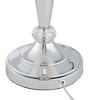 Barnes and Ivy Derby Collection Traditional 3-Piece Floor and Table Lamp Set Silver Chrome Finish Metal White Shade Living Room Bedroom Bedside - 4 of 4