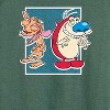 Women's - Ren & Stimpy - Friendly Laughter Lightweight French Terry Wide Neck Long Sleeve Shirt - 2 of 4