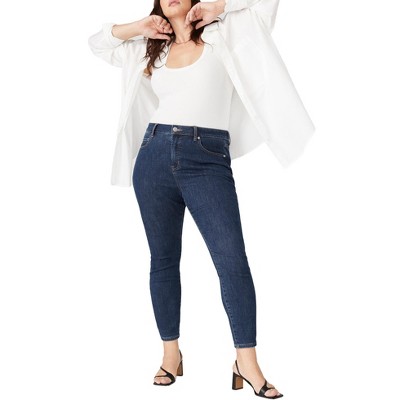 ELOQUII Women's Plus Size The Morgan Super Stretch Skinny Leg Jean