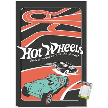 Trends International Mattel Hot Wheels - Red Minimalist Unframed Wall Poster Prints