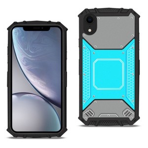 Reiko Apple iPhone XR Metallic Front Cover Case in Blue & Gray - 1 of 3