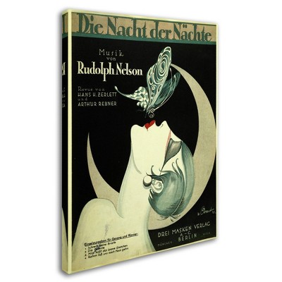 "Art Deco Music Sheet" Outdoor Canvas