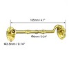 Unique Bargains Brass Cabin Eye Latch Gate Door Swivel Hook with Mounting Screws 2 Pcs - 2 of 4