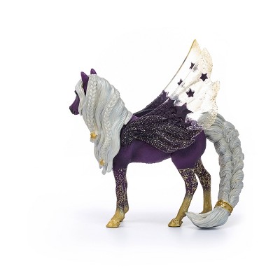 Purple and Gold Star Pegasus Mare Figurine