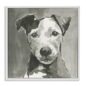 Stupell Industries Muted Dog with Quiet Expression, 12" x 12" - 1 of 4