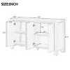 Sideboard Buffet Cabinets,4-Door Retro Wood Sideboard Cabinet With Adjustable Shelves,Sideboard Buffet Cabinet For Dining Room-Cuddlewood - 4 of 4