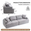 TiramisuBest LY-003 Beige White Deep Seat Compression Sofa 3 Seater with Beige for sofa - 3 of 4