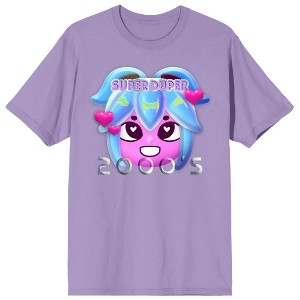 Low Poly Y2K Trend Super Duper 2000s Crew Neck Short Sleeve Lavender Rose Unisex Adult T-shirt - 1 of 3