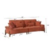 Mocamel 103 inch comfortable deep seated sofa with pillow, suitable for bedroom, living room, apartment, office, dormitory decoration - 2 of 4
