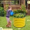 Cesicia 2x1.5ft Round Galvanized Metal Raised Garden Beds Outdoor (4-Pack) For Planting Vegetables, Flowers, Fruits Sunlit Gold - 4 of 4