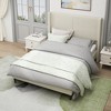 Queen/King Size Platform Bed Frame with Upholstered Headboard, Boucle Fabric - ModernLuxe - 2 of 4