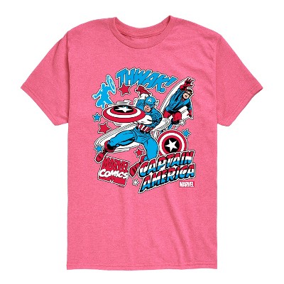 Boys' - Marvel - Captain America Stickers Short Sleeve Graphic T-Shirt