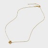 Tiny Tags 14K Gold Ion Plated with Brown Enamel Gingerbread Man Necklace - Gold - 2 of 4