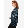 Woman Within Plus Size Perfect Printed Long-Sleeve Crewneck Tunic - 4 of 4
