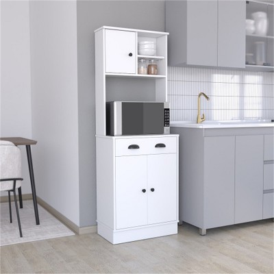LunaLulinlk Kitchen Pantry with 3-Doors Cabinet and Drawer