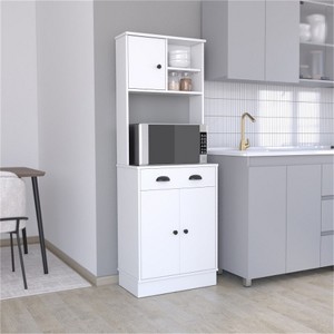 LunaLulinlk Kitchen Pantry with 3-Doors Cabinet and Drawer - 1 of 4