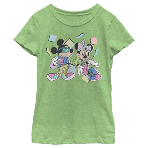 Girl's Disney '80s Mickey And Minnie T-shirt : Target