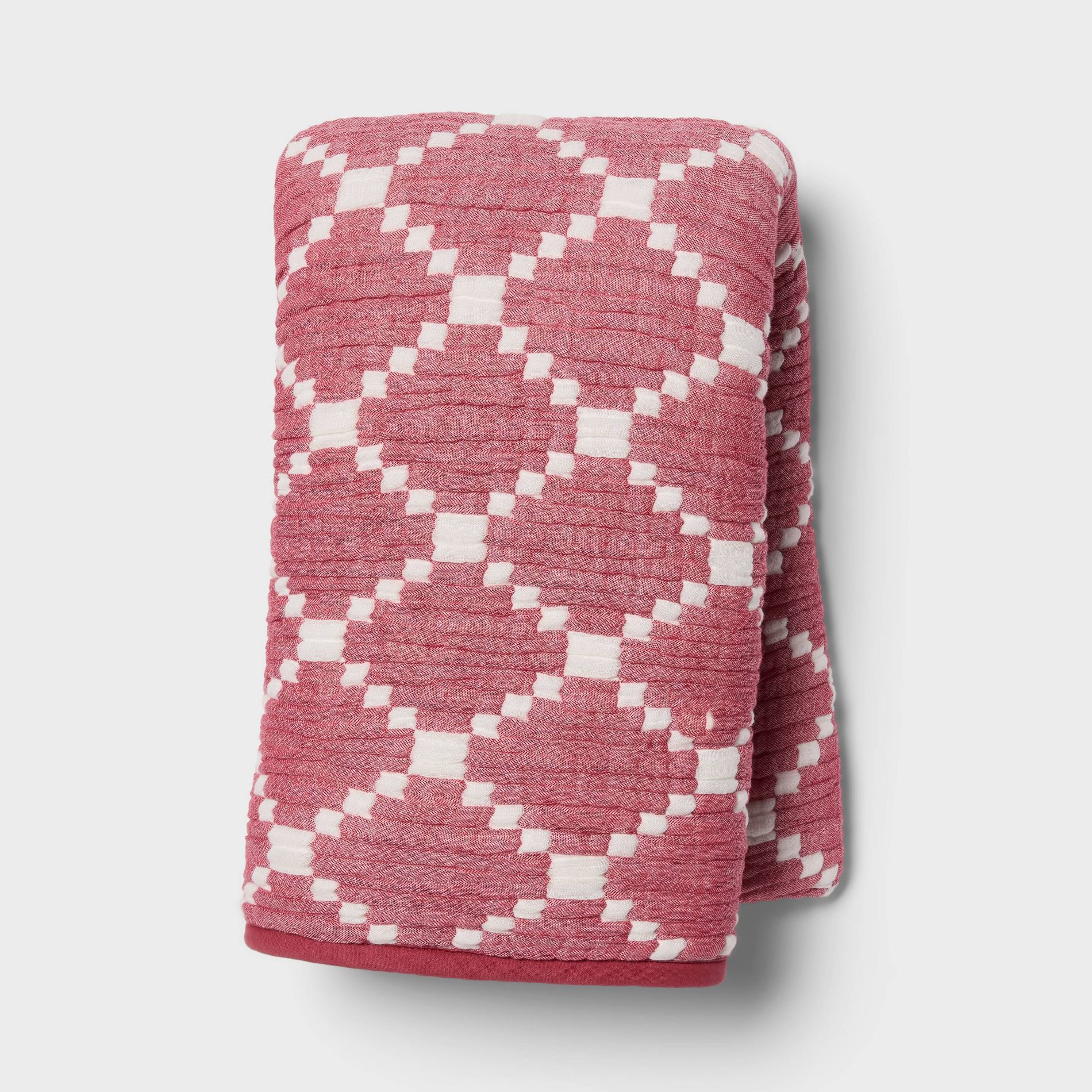 Body Pillow Cover Reversible Matelasse Red Lattice - Threshold™