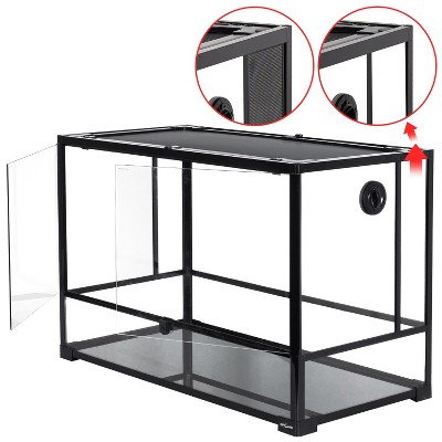 REPTI ZOO 2 In 1 Tempered Glass Terrarium-36 x 18 x 24 Inches