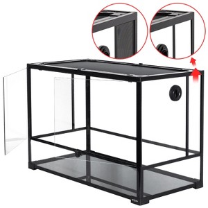 REPTI ZOO 2 In 1 Tempered Glass Terrarium-36 x 18 x 24 Inches - 1 of 4