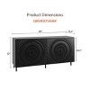 Modern Black Sideboard Buffet,60" Sunburst Embossed Accent Storage Cabinet with Adjustable Shelves for Dining Room,Living Room-Baofuwish - 4 of 4
