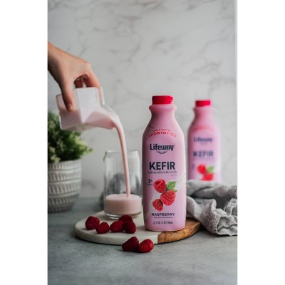 Lifeway Kefir Raspberry Low Fat Milk Smoothie - 32 fl oz, 4 of 5