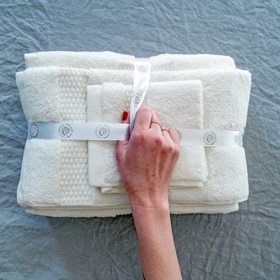 Organic Turkish Cotton Gray Washcloth Set, 13-Inch by 13-Inch