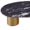Sapphtopaz Irregular Coffee Table with Sintered Stone Top Unique Home Decor Coffee Tables with Gold Stainless Steel Legs for Living Room - 4 of 4
