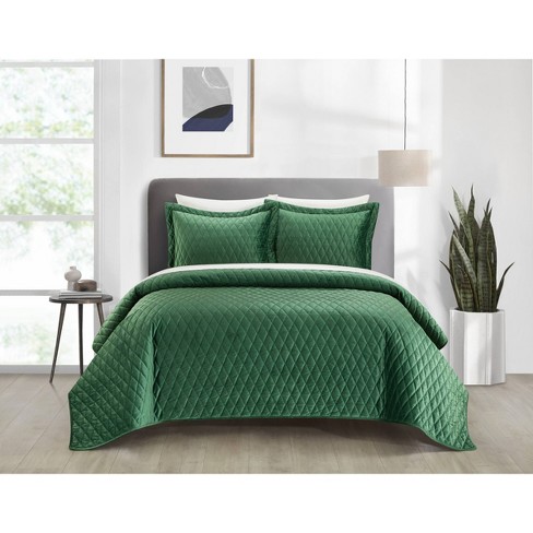 3pc King Wafa Quilt Set Green - Ny&c Home Collection : Target