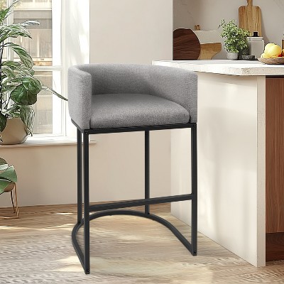 Vatros Upholstered Counter Stool with Metal Frame