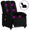 VidaXL Electric Massage Recliner Chair Black Fabric - 2 of 4