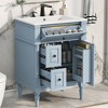 GDFStudio Paddy 24" Modern Solid Wood Bathroom Vanity with Ceramic Sink and Shelves - 2 of 4