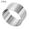 Unique Bargains Stainless Steel Seamless Nonstick Mirror Coating Round Cake Ring 2 Pcs - 3 of 4