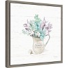 Amanti Art Farmhouse Cotton II Bouquet in Vase by Beth Grove Canvas Wall Art Print Framed 16 x 16-in. - 3 of 4