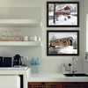 2- Piece Vignette Winter Covered Bridges Black Framed Wall Art for Living Room, Bedroom Wall Art Print for Home Decor by Billy Jacobs - 2 of 4