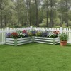 HomeRoots 12" X 60" Silver Steel L Shape Raised Garden Bed - 2 of 4